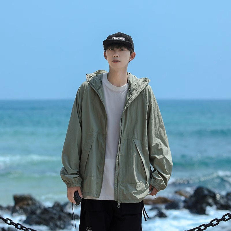 夏季涼感冰絲防曬外套 防潑水輕薄透氣防紫外線男女通用防曬服