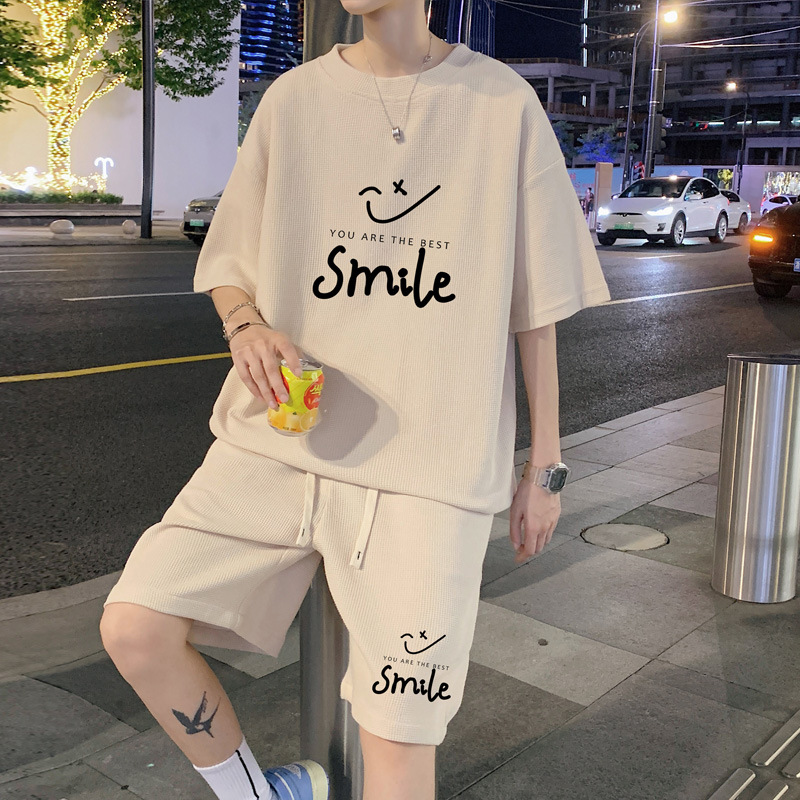 【整套】時尚印花休閒套裝短袖短褲
