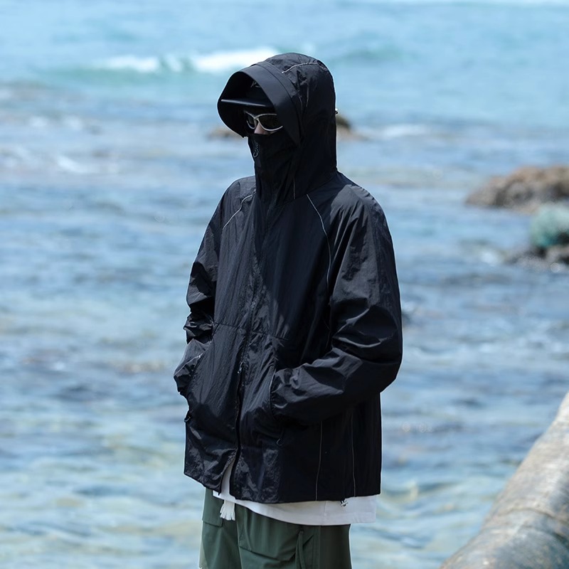 夏季涼感冰絲防曬外套 防潑水輕薄透氣防紫外線男女通用防曬服
