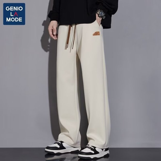 休闲裤子男款春秋季2025新款潮牌ins宽松垂感直筒运动裤