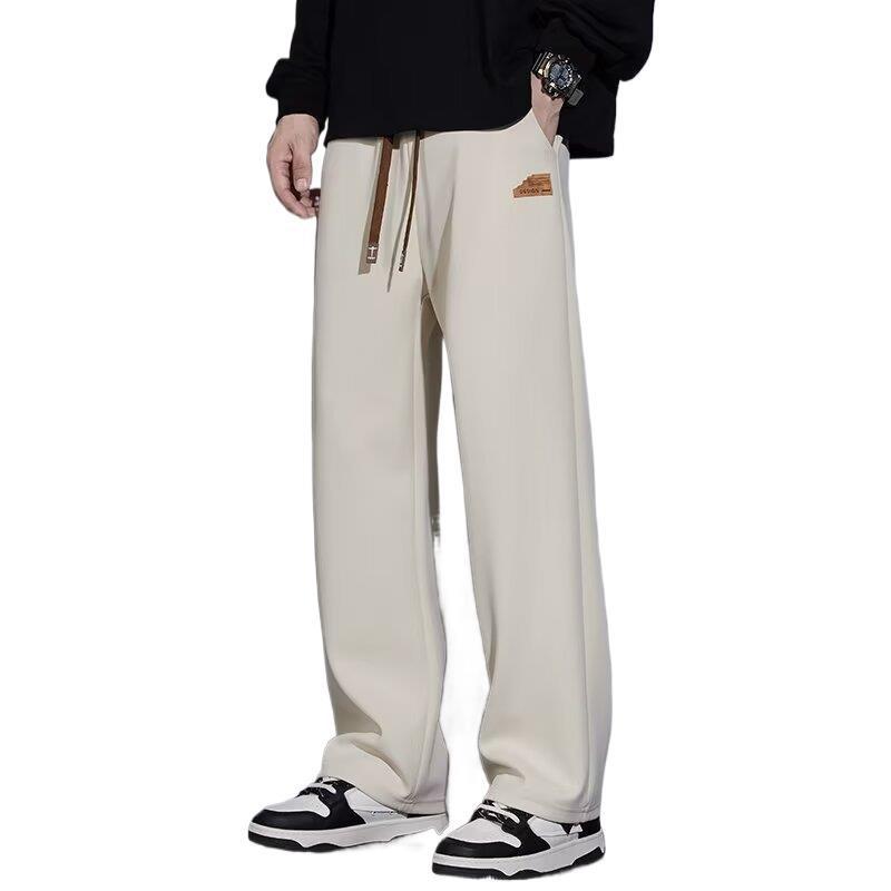 休闲裤子男款春秋季2025新款潮牌ins宽松垂感直筒运动裤