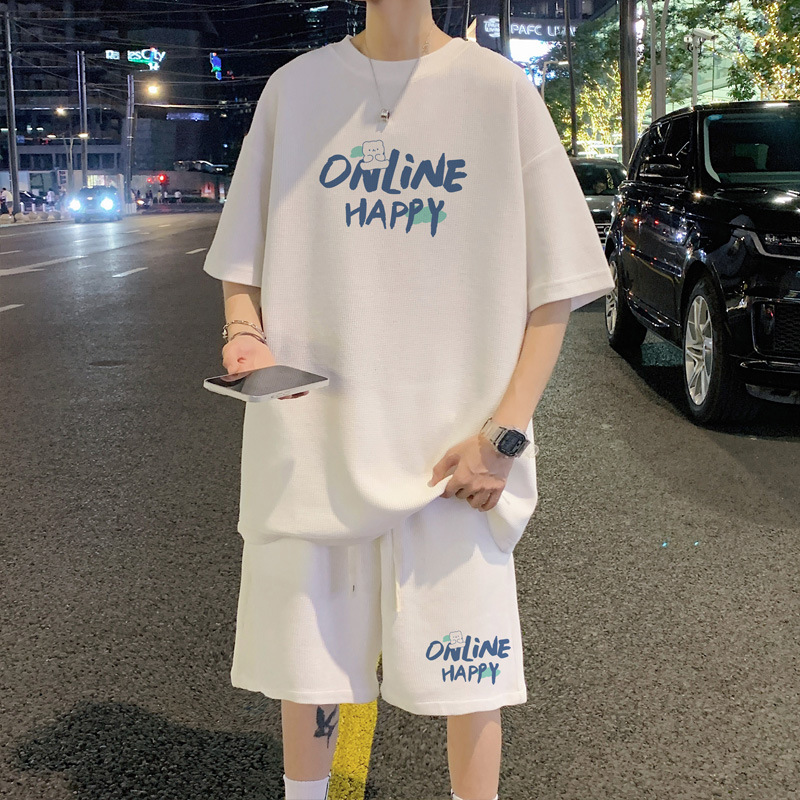 【整套】時尚印花休閒套裝短袖短褲