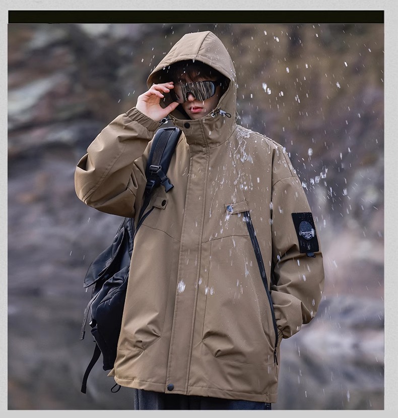 戶外防水防風工裝衝鋒外套