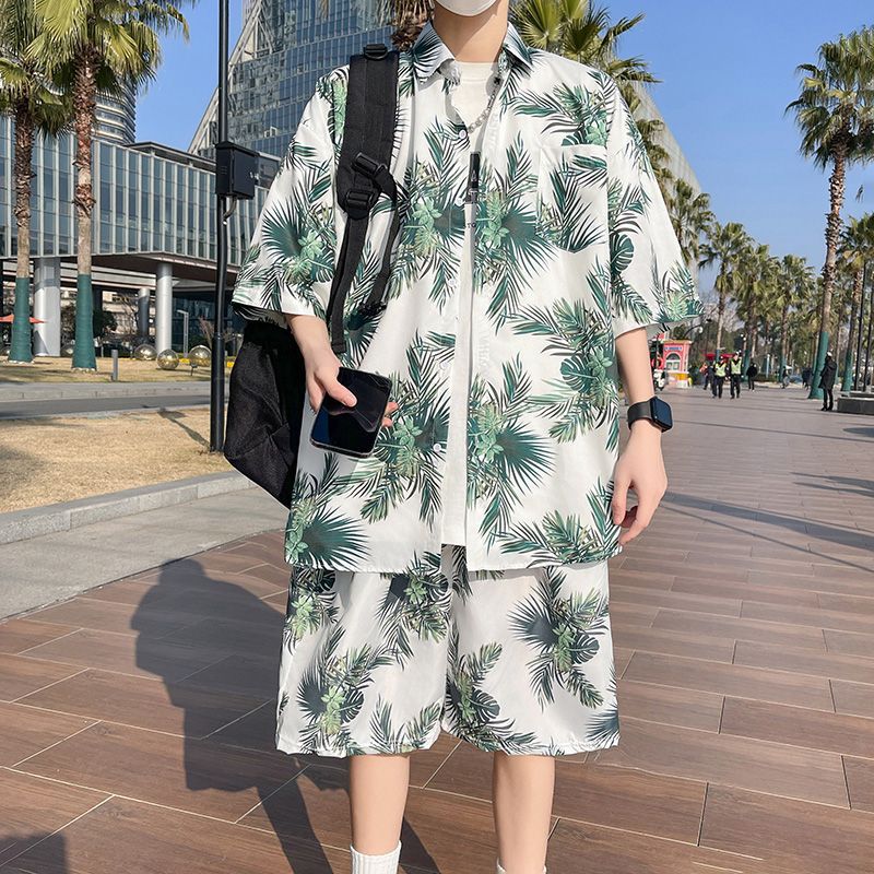 海邊度假花襯衫夏威夷【套裝】
