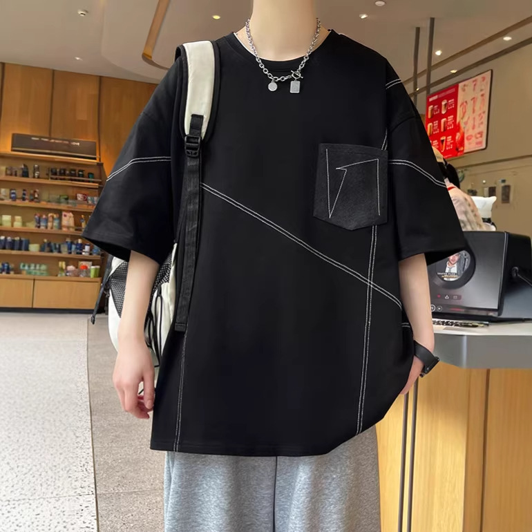 夏季小眾設計感寬鬆休閒短T