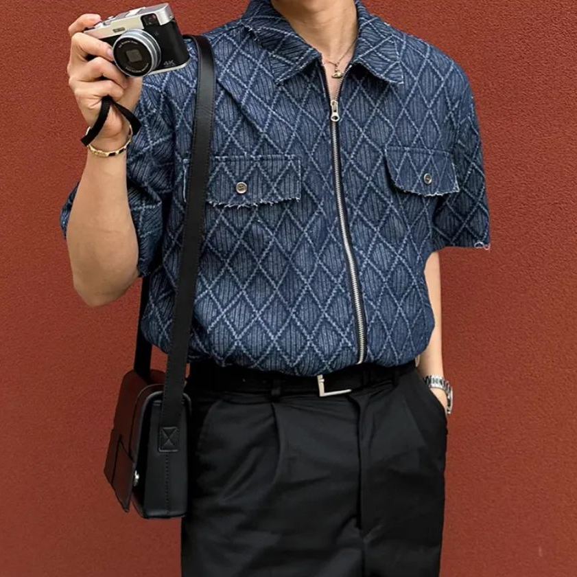 夏季寬鬆休閒襯衫外套 