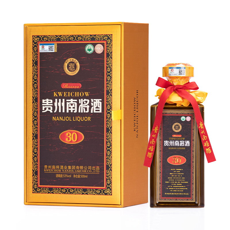 NANJOL 30  Alcohol Content:  53%vol  Fragrance Type:  Maotai-Flavor  Specification：  500ML  Place of Origin:  Kweichow Moutai Town
