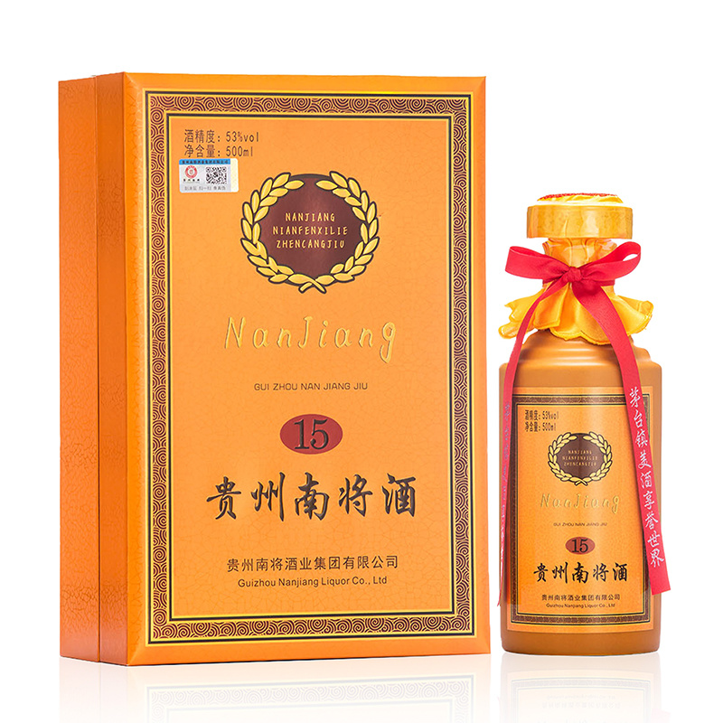 NANJOL 15  Alcohol Content:  53%vol  Fragrance Type:  Maotai-Flavor  Specification：  500ML  Place of Origin:  Kweichow Moutai Town