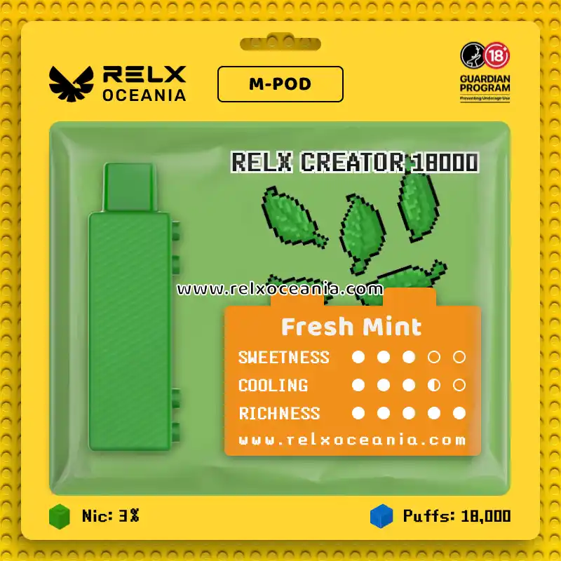 RELX_Creator_Fresh Mint_18000Puffs