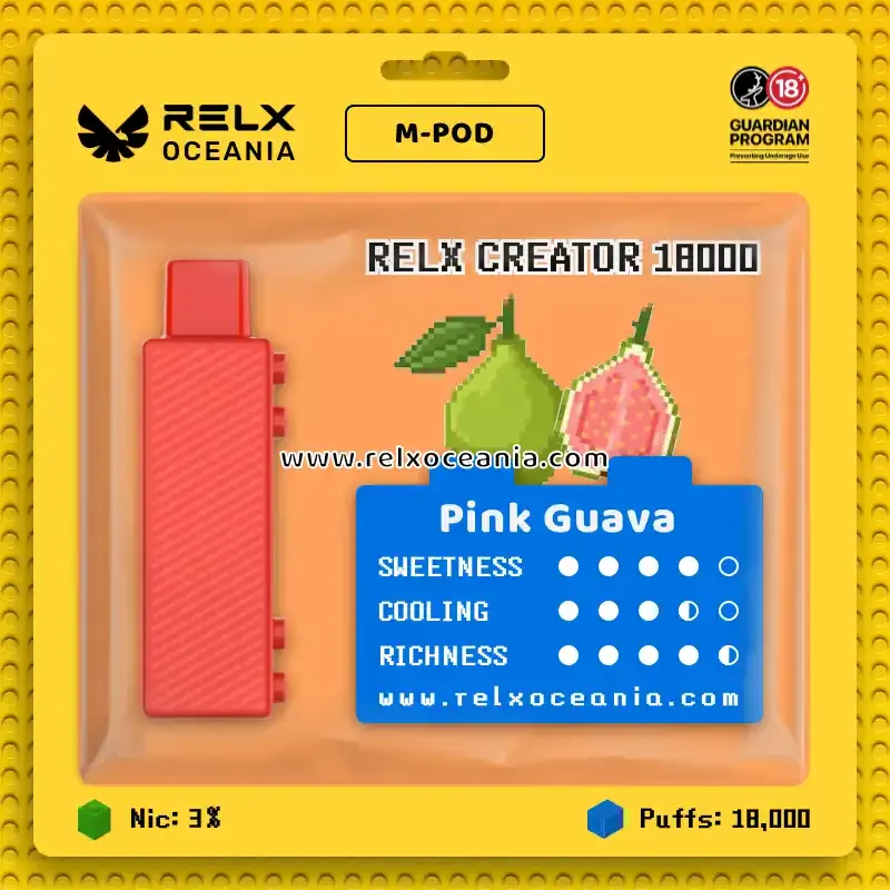 RELX_Creator_Pink Guava_18000Puffs