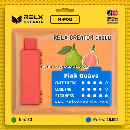 RELX_Creator_Pink Guava_18000Puffs