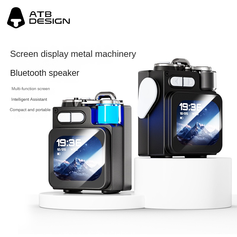 ATB Screen Bluetooth Mobile Phone Metal Subwoofer Mini Lock Wireless Mini Speaker