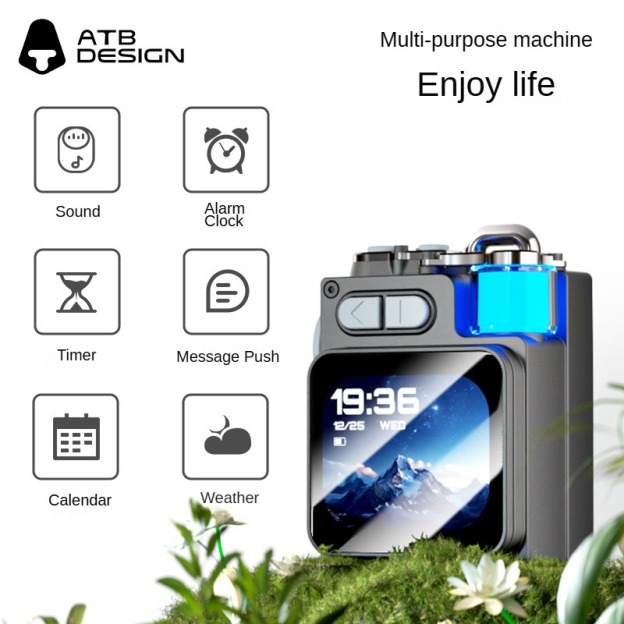 ATB Screen Bluetooth Mobile Phone Metal Subwoofer Mini Lock Wireless Mini Speaker