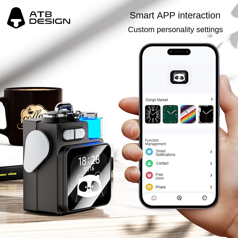 ATB Screen Bluetooth Mobile Phone Metal Subwoofer Mini Lock Wireless Mini Speaker