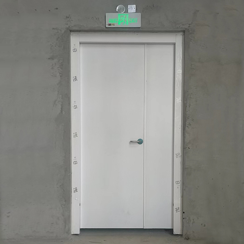 Steel fire door without lower frame