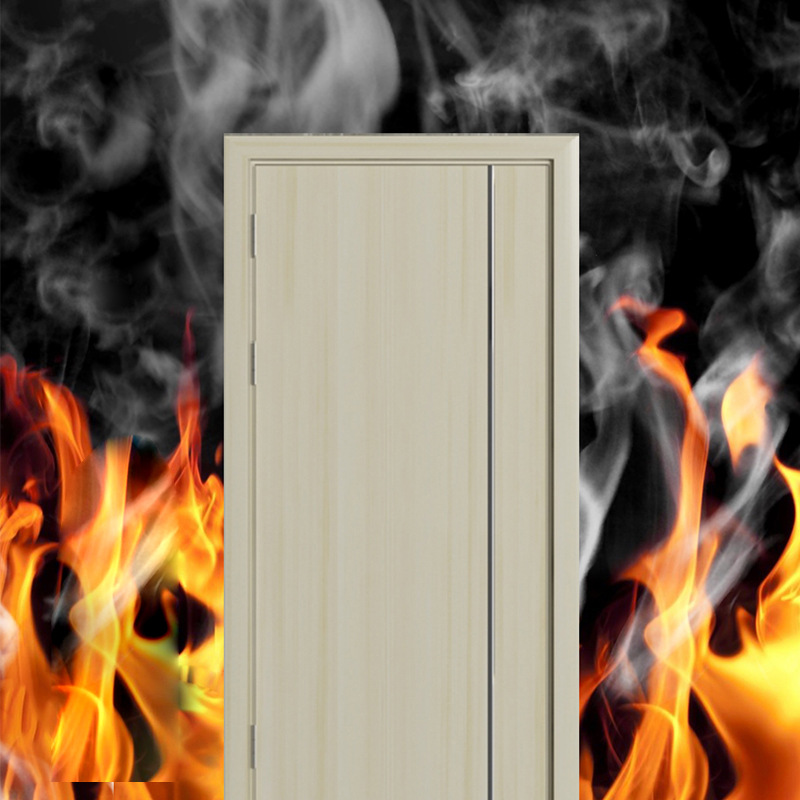 PVC wood veneer paint-free fire door