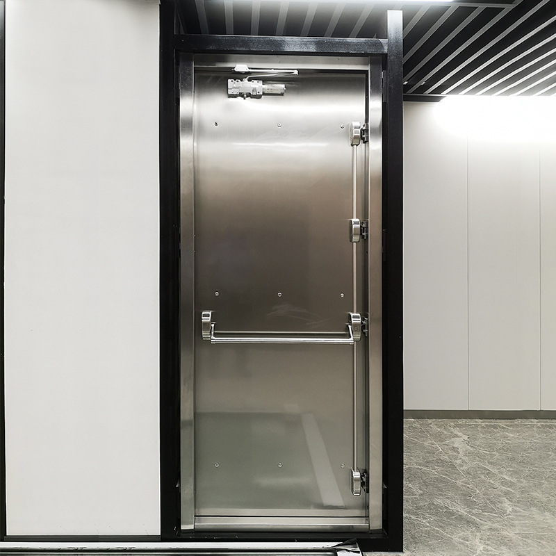 Stainless steel wind pressure resistant closed fire door