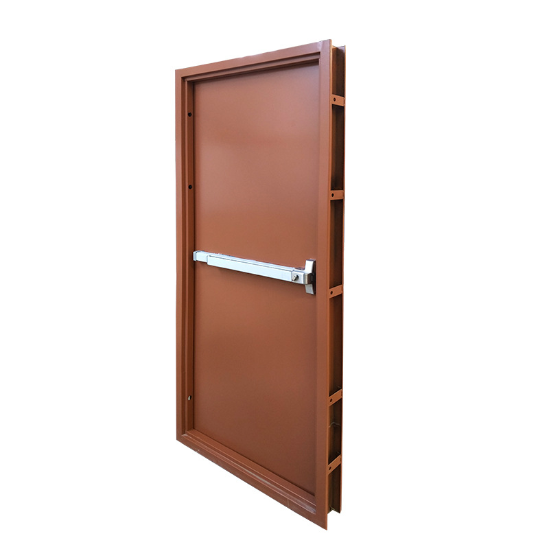 Plastic sprayed wind pressure resistant fire door