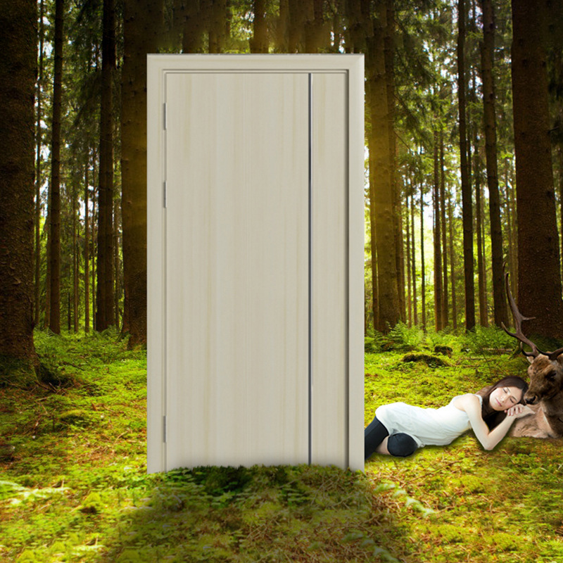 PVC wood veneer paint-free fire door