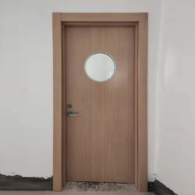 Glass window steel fire door