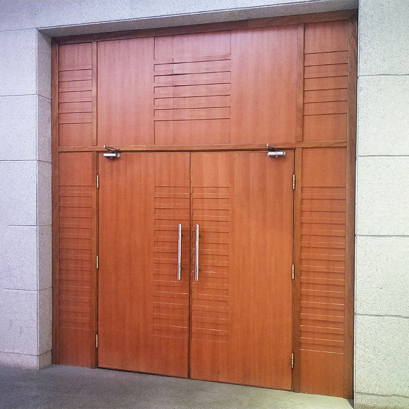 Museum exhibition hall wooden paint-free fire door