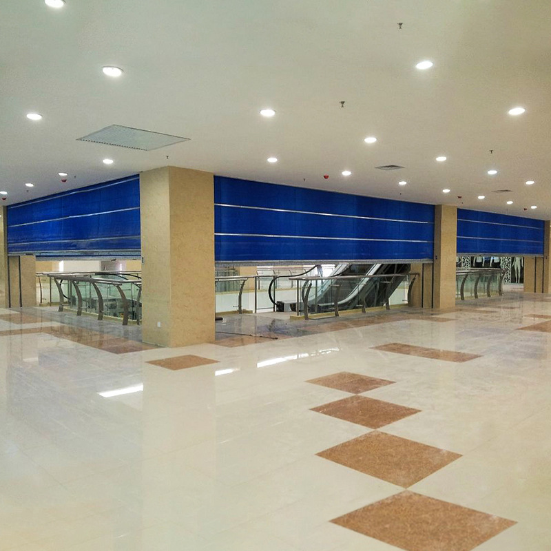 Inorganic cloth fireproof electric folding shutter door