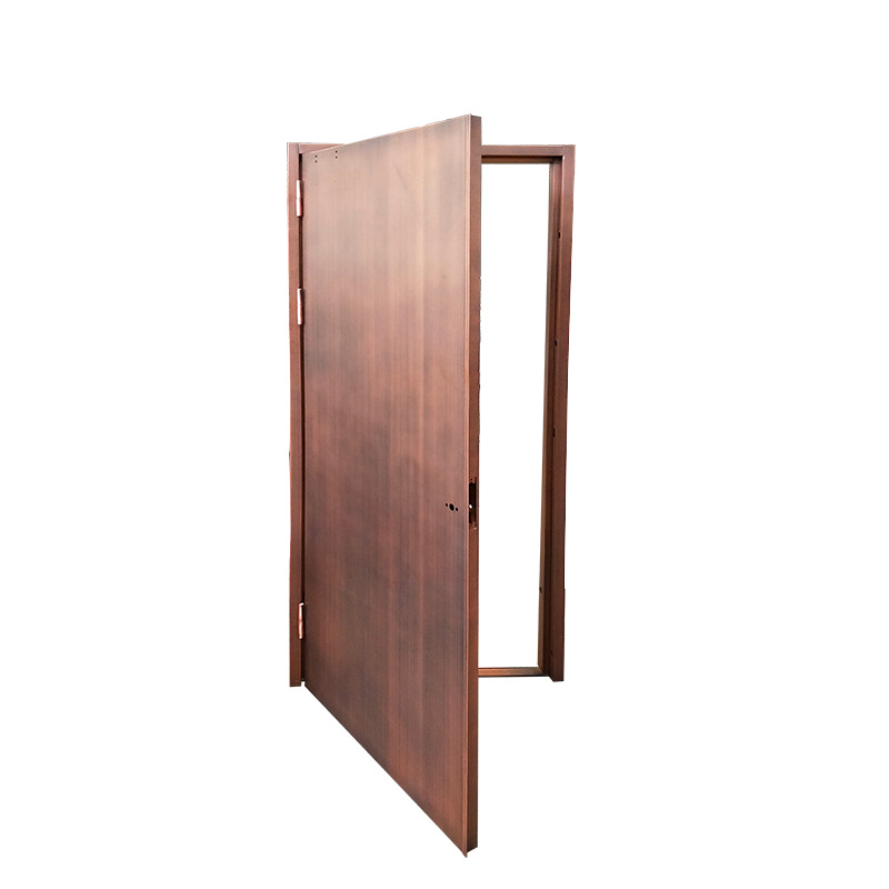 Steel wood grain anti-transfer fire door