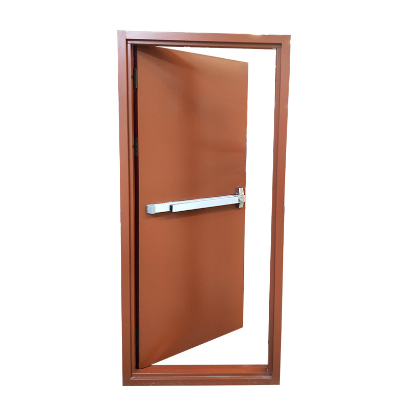 Plastic sprayed wind pressure resistant fire door