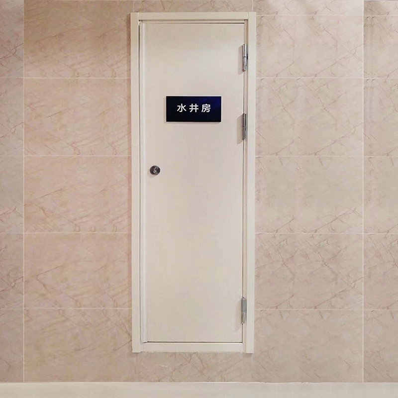 Steel fireproof doors for water and electricity pipe wells on high floors