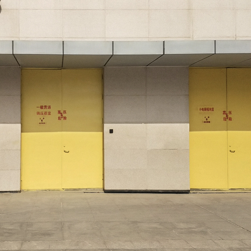 Steel fire door for transformer room