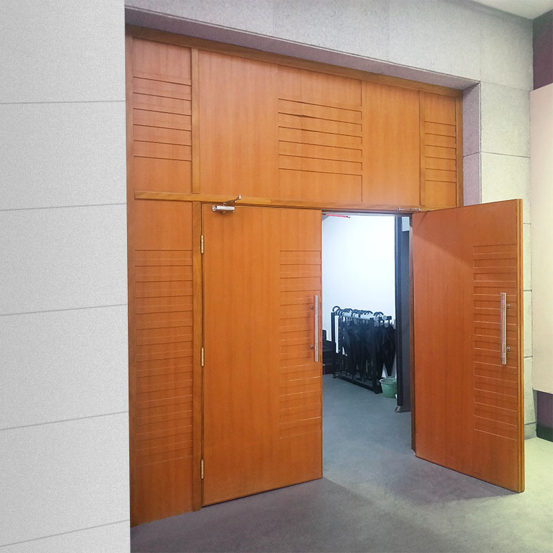 Museum exhibition hall wooden paint-free fire door