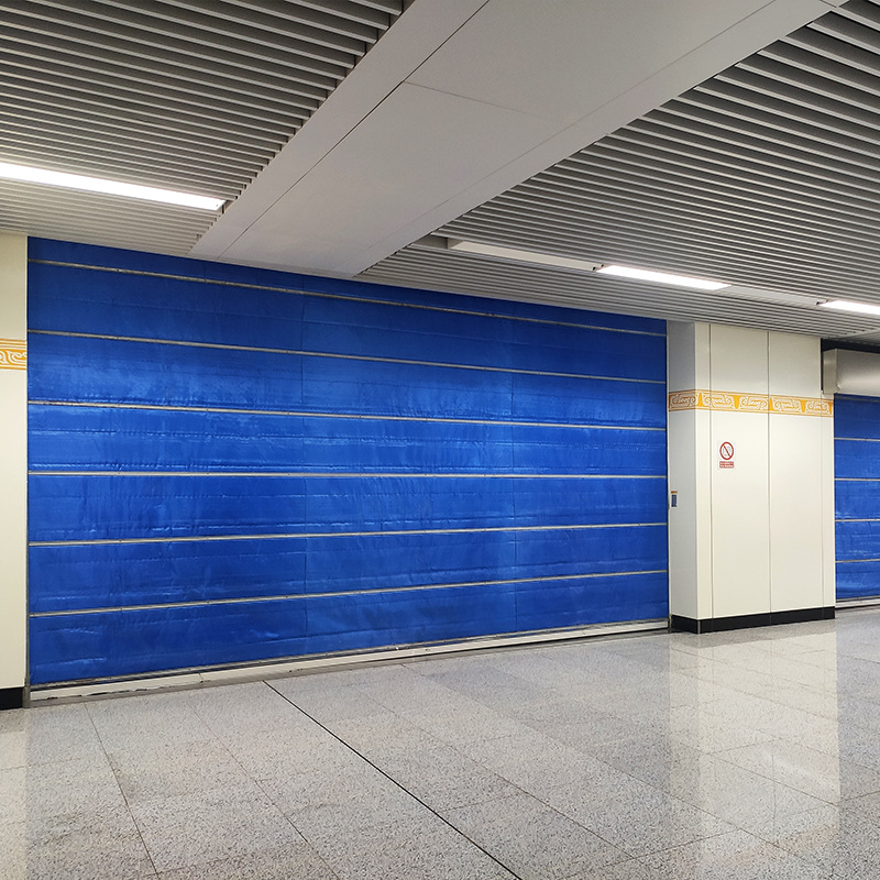 Inorganic cloth fireproof electric folding shutter door