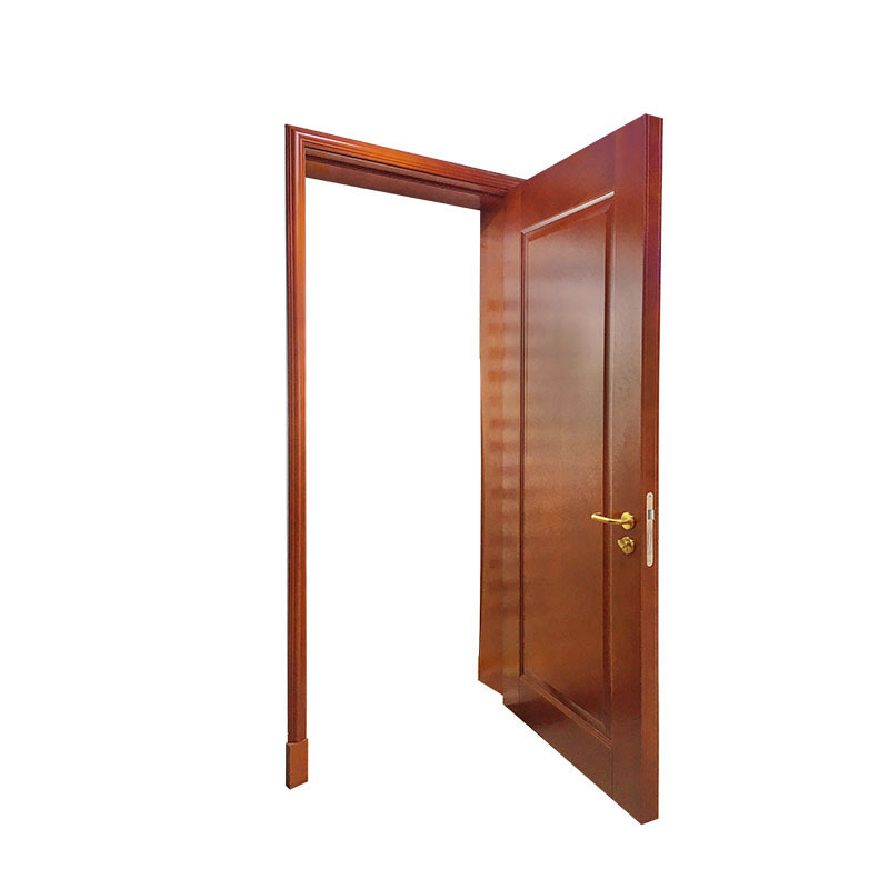 Shelter single opening wooden paint-free fire door