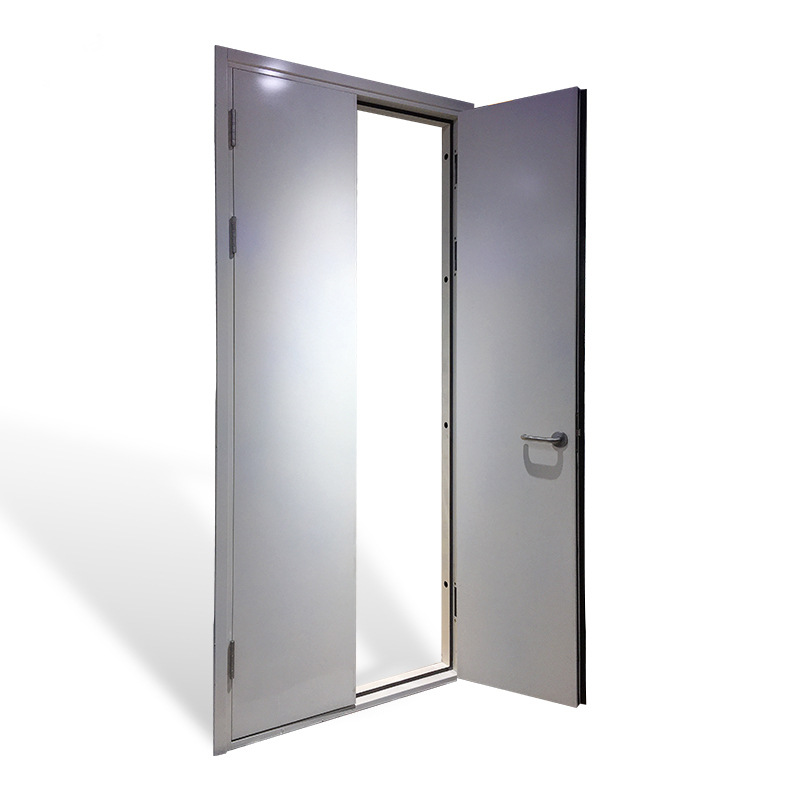 Single and double opening steel fire door