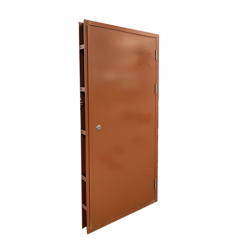 Plastic sprayed wind pressure resistant fire door