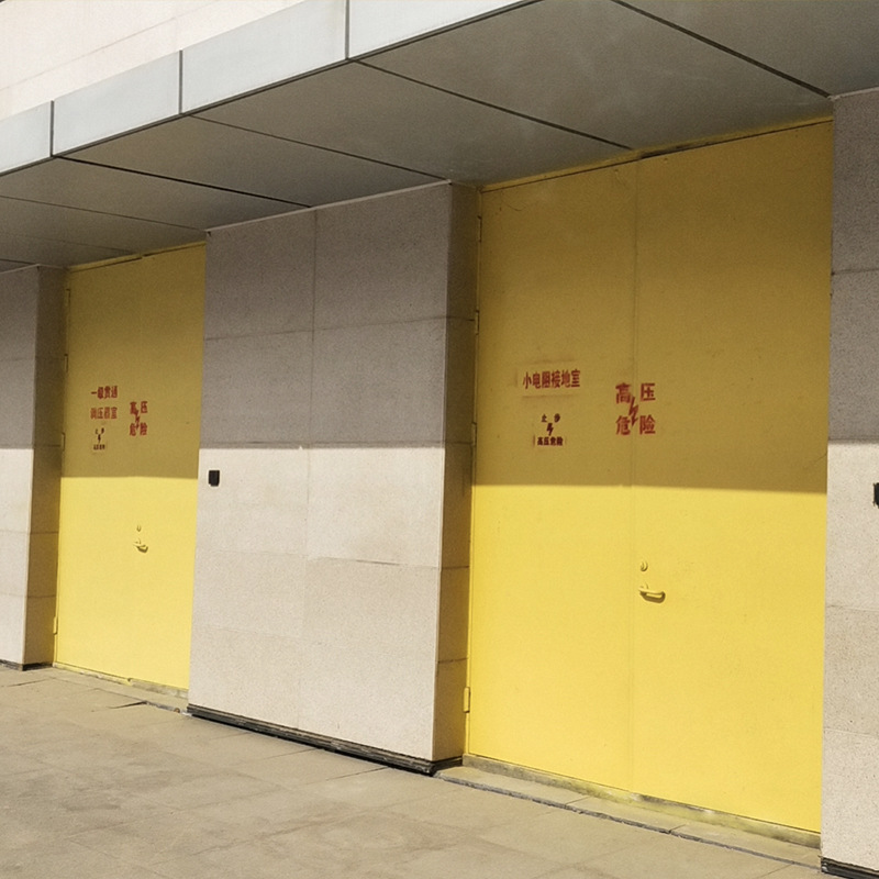 Steel fire door for transformer room