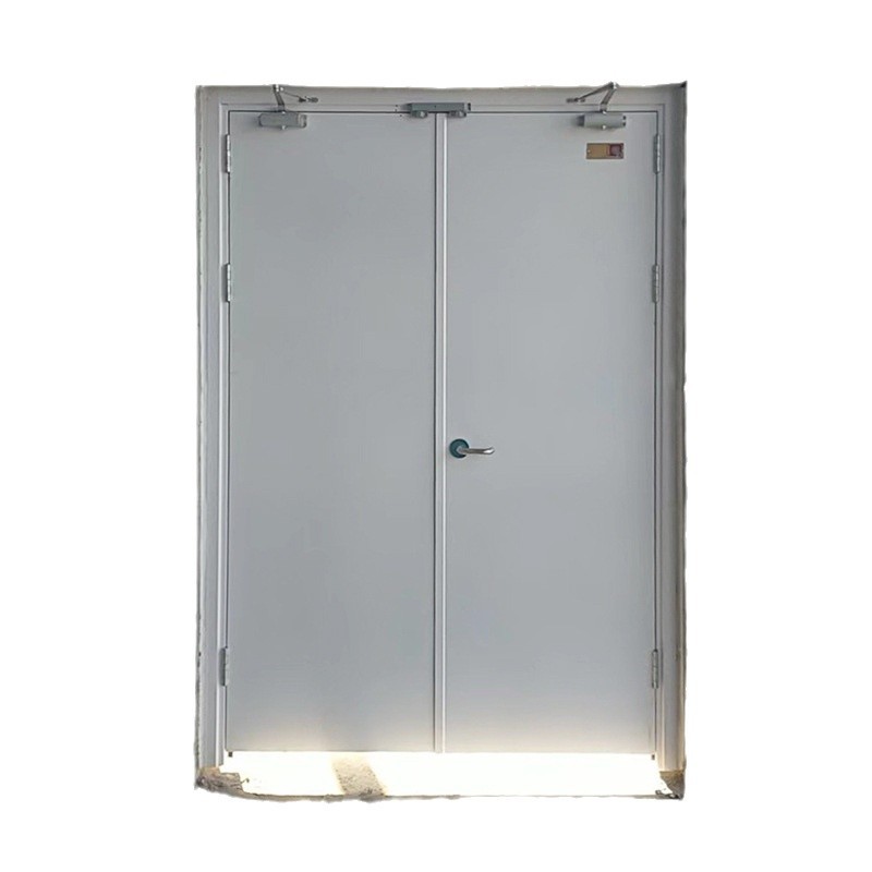 Steel fire door without lower frame