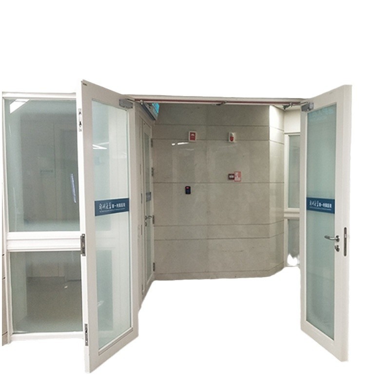 Hospital glass passageway fire door