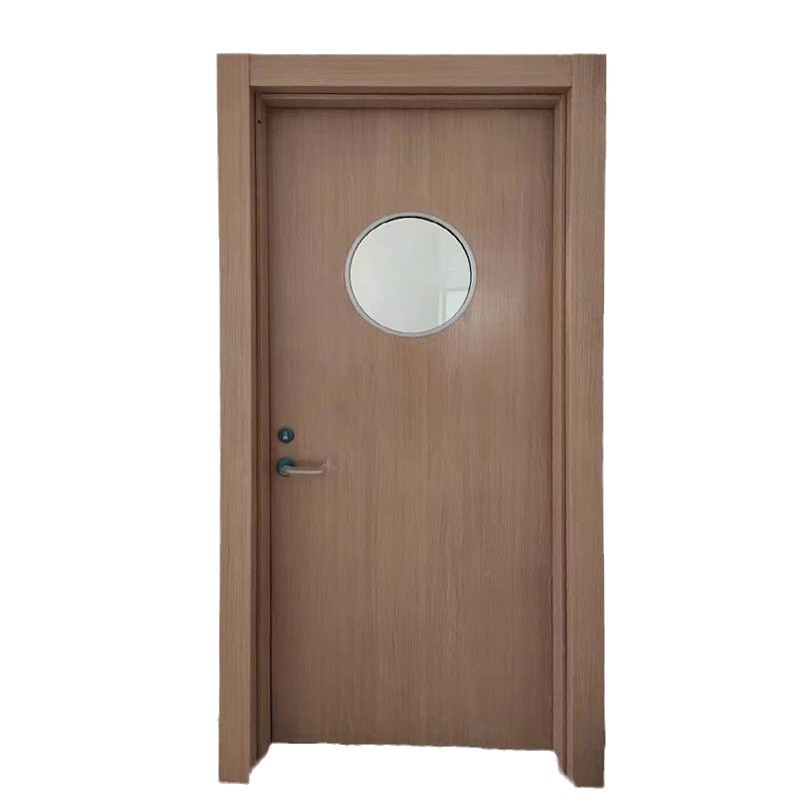 Glass window steel fire door