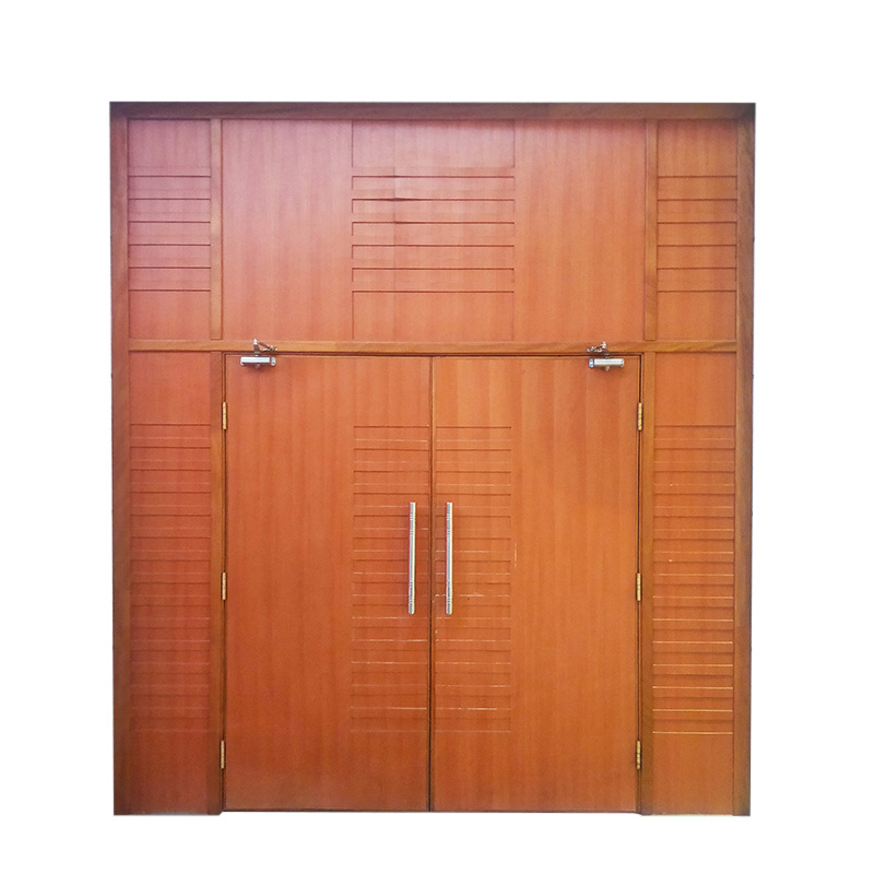 Museum exhibition hall wooden paint-free fire door