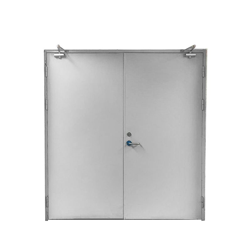 Thickened subway fire passage steel fire door