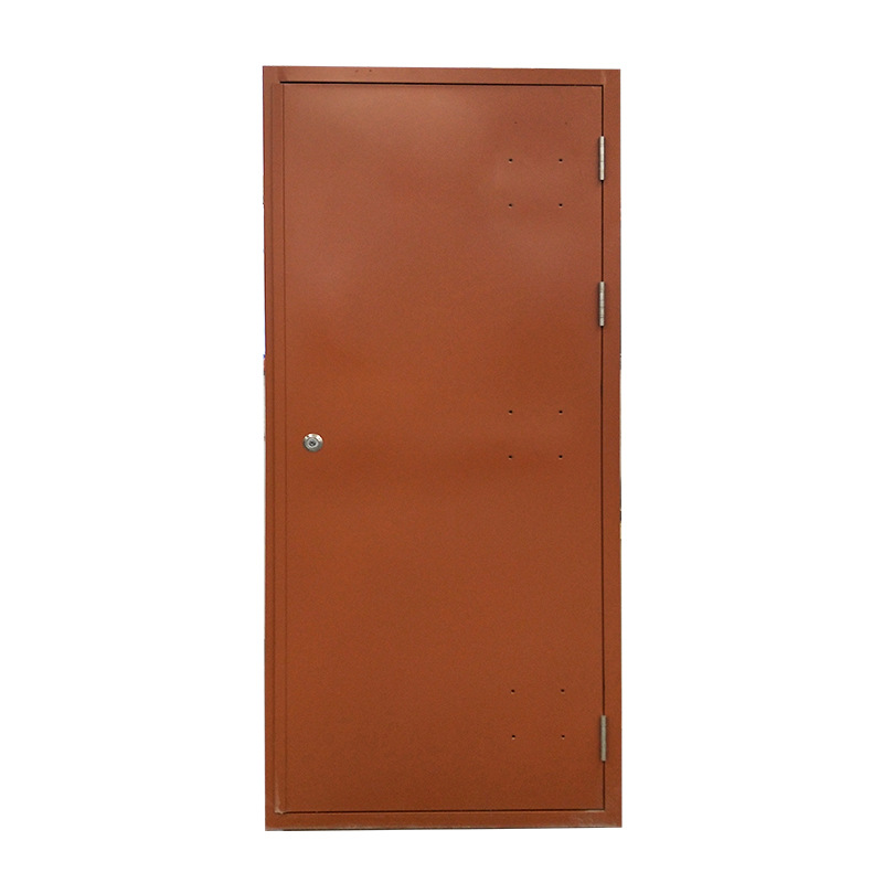 Plastic sprayed wind pressure resistant fire door