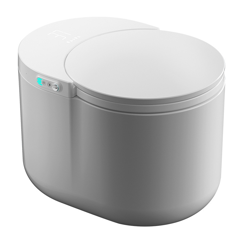 Fully automatic smart toilet with hidden splash-proof foam shield and built-in aromatherapy