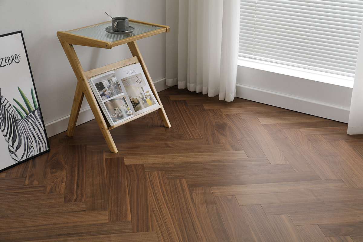 ARS601 Herringbone Black Walnut Multi-layer Flat Wood Flooring