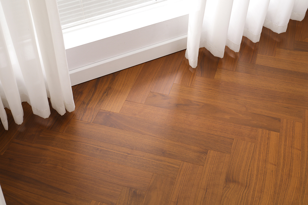 ARS602 Herringbone Black Walnut Multi-layer Flat Wood Flooring