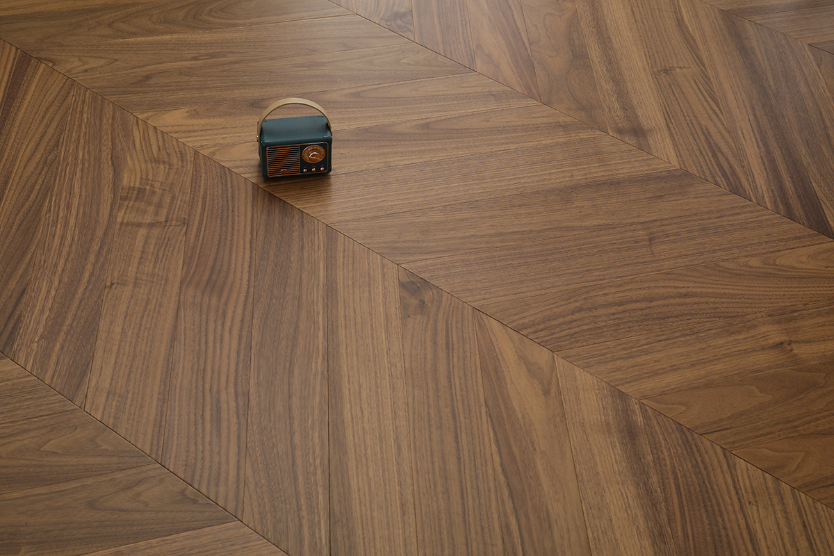 AYG5301 herringbone black walnut flat wood floor