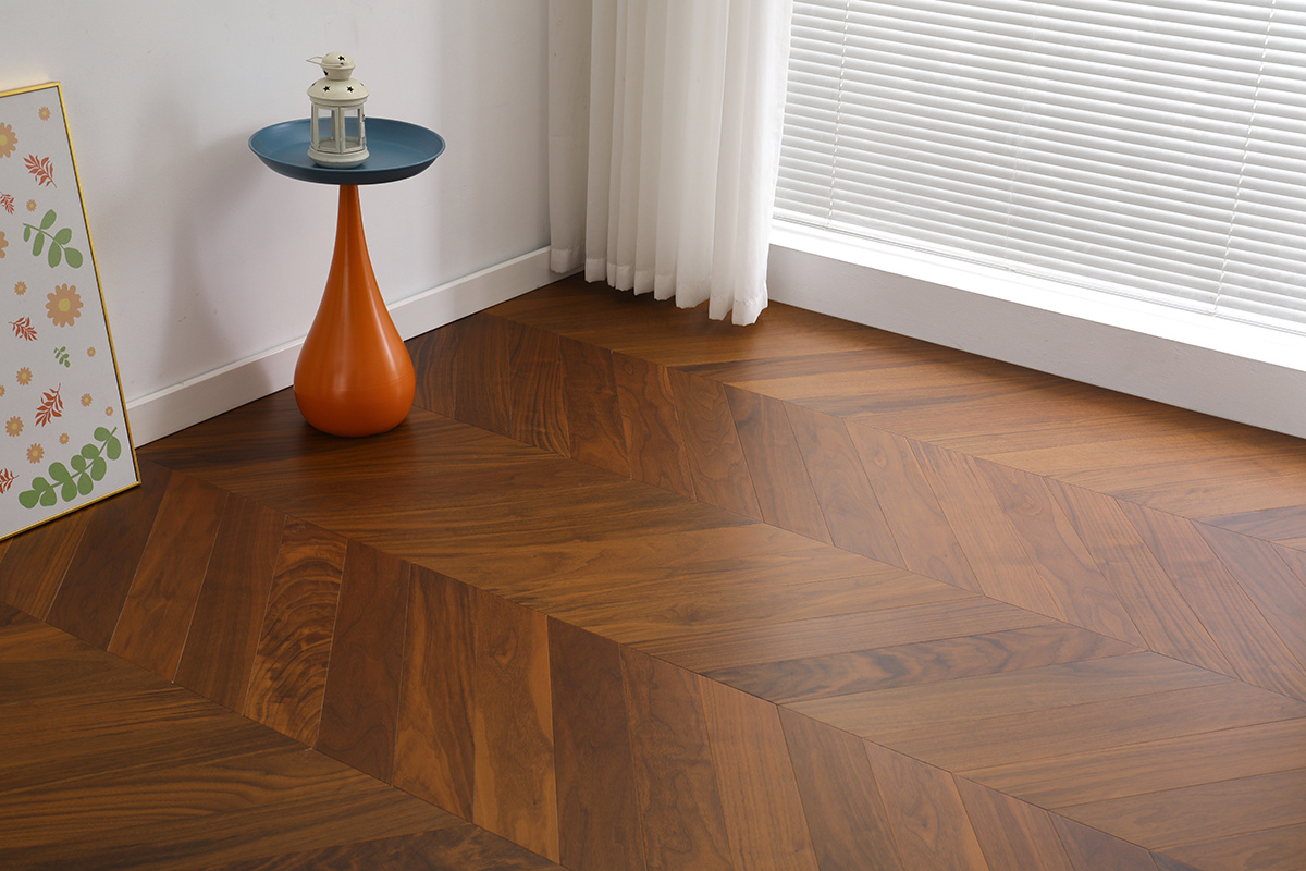 AYG5302 herringbone black walnut flat wood floor