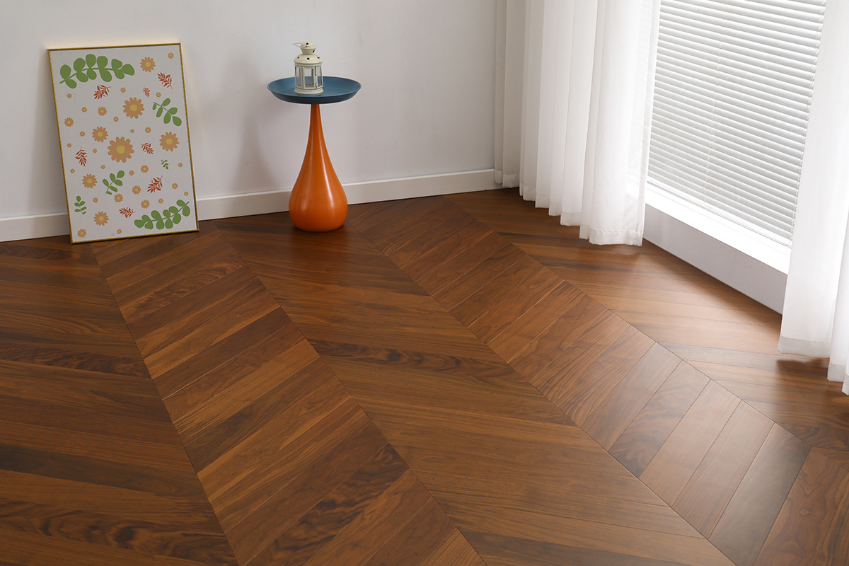 AYG5302 herringbone black walnut flat wood floor