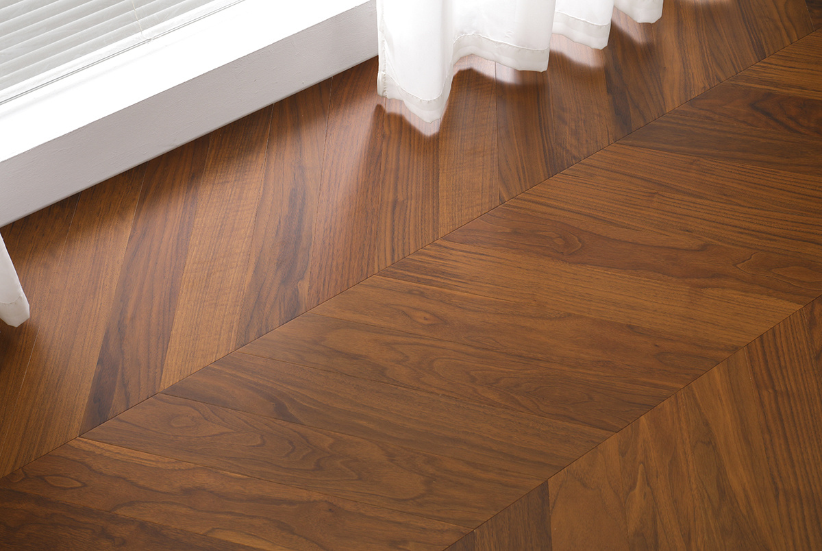 AYG5302 herringbone black walnut flat wood floor