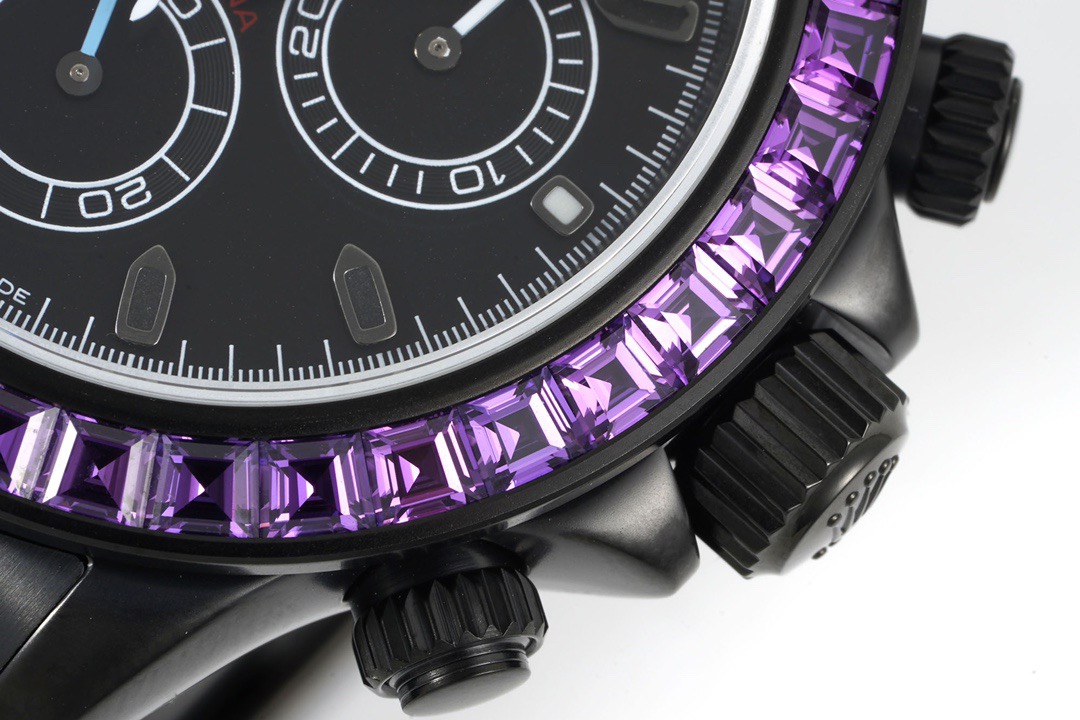 ROLEX（ロレックス）機械式腕時計 デイトナ Daytona パープルダイヤモンド40MM 腕時計 カーボンブラックシリーズ